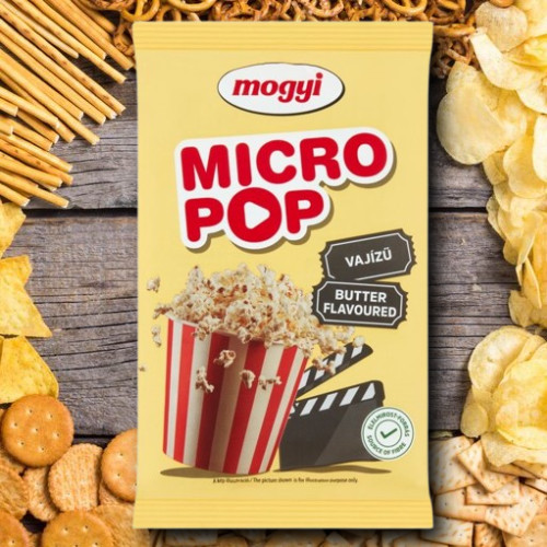 Mogyi Micro Pop mikrohullámú sütőben elkészíthető vajízű pattogatni való kukorica 100 g