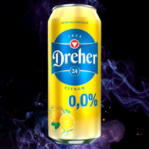 Dreher 24 citrom ízű alkoholmentes világos sör 0,5l dobozos 0,0%