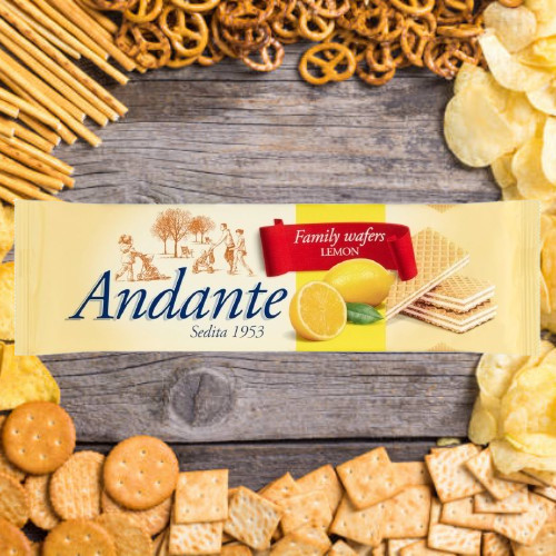 Andante citromos krémmel töltött ostya 130g