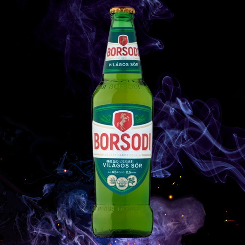 Borsodi világos sör 4,5% üveg 0,5l