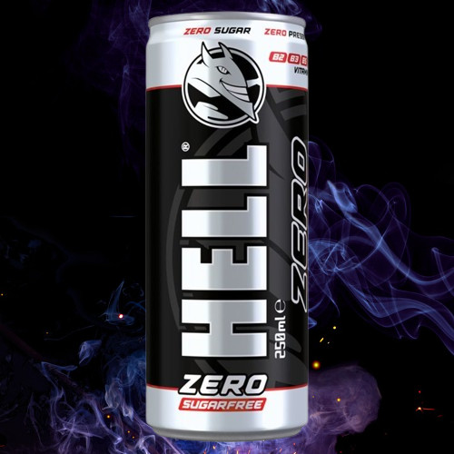 HELL Zero tuttifruttiízű, koffeintartalmú, vitaminozott ital édesítőszerekkel 250 ml