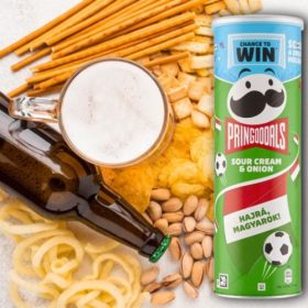 Pringles hagymás-tejfölös ízesítésű sós snack 165 g